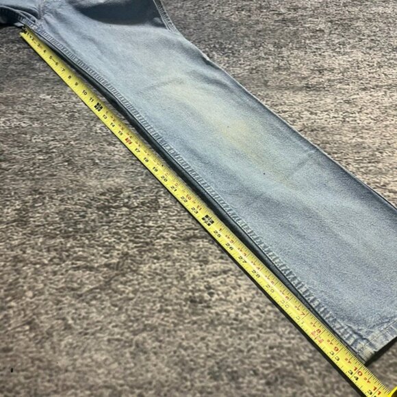 Vintage 70s Levi's Strauss Jeans 31x34 Light Blue Straight Flare Western - Picture 15 of 16